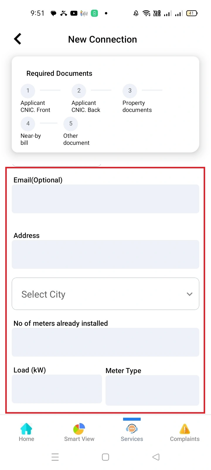 MEPCO New Connection Applicant details