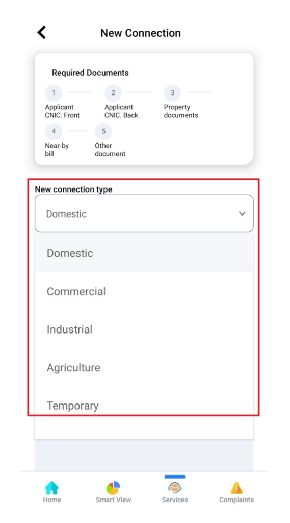 MEPCO New Connection Type