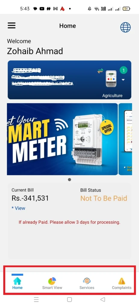 MEPCO Smart App Account